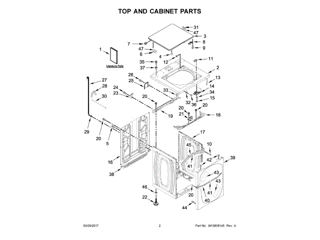 WHIRLPOOL W11376161 AIR CLEANER REPLACEMENT PARTS