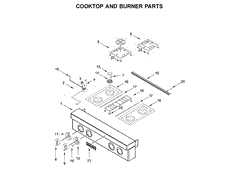 WHIRLPOOL W11380128 BURNERS, GRATES AND RADIANTS