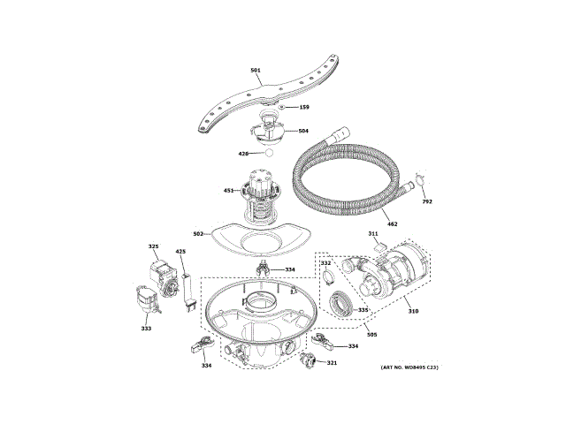 GENERAL ELECTRIC WD22X25465 AIR CLEANER REPLACEMENT PARTS
