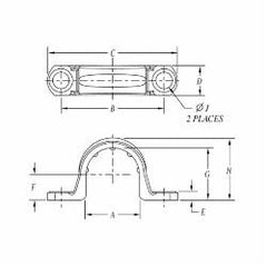 ABB ABB E977KCCAR Carlon 2-1/2 In. 2-Hole PVC Strap