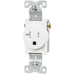 EATON Cooper Wiring Device TR1877W-BXSP Commercial Grade Tamper-Resistant Straight Blade Single Receptacle 20-Amp 125-Volt AC NEMA 5-20R