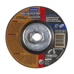 NORTON Norton 66252843323 Depressed Center Wheel 4-1/2 in Dia x 1/8 in Thick 24 Grit