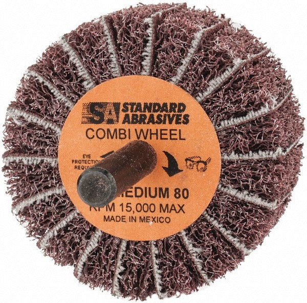 3M Standard Abrasives 7000122221 Mounted Flap Wheel 80 Grit