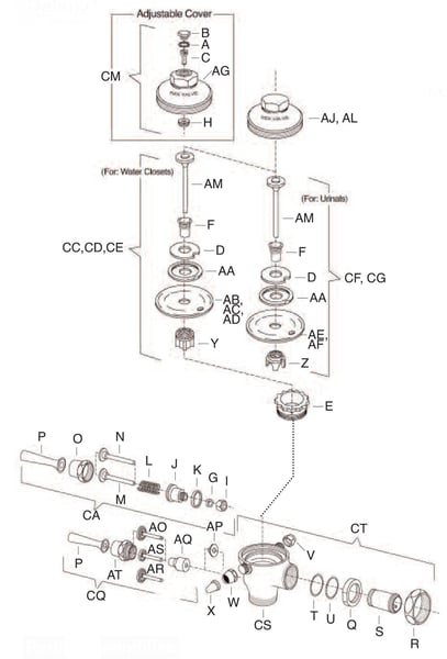 DELANY PRODUCTS R107-AU DIAPHRAGMS