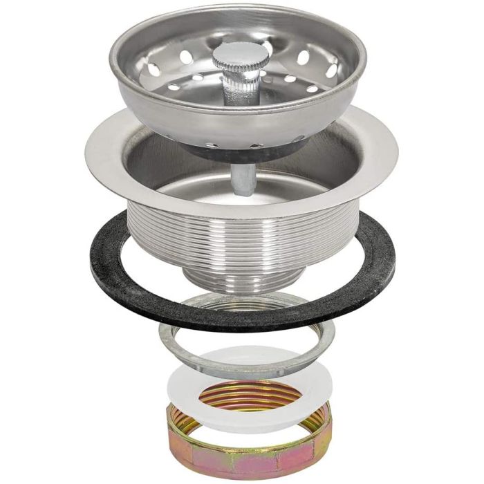 EZ-FLO EZ-FLO 30001 Die Cast Slip Joint Nut Stainless Steel Replacement Kitchen Sink Strainer
