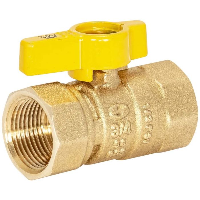 EZ-FLO EZ-FLO 60011 Brass Straight Gas Ball Valve With 1/4-Turn Handle 3/4 FIP