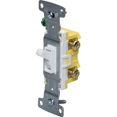 BRYANT BRYANT RS115W Single Pole Residential Toggle Switch 120VAC 15A