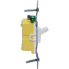 BRYANT BRYANT RS115W Single Pole Residential Toggle Switch 120VAC 15A