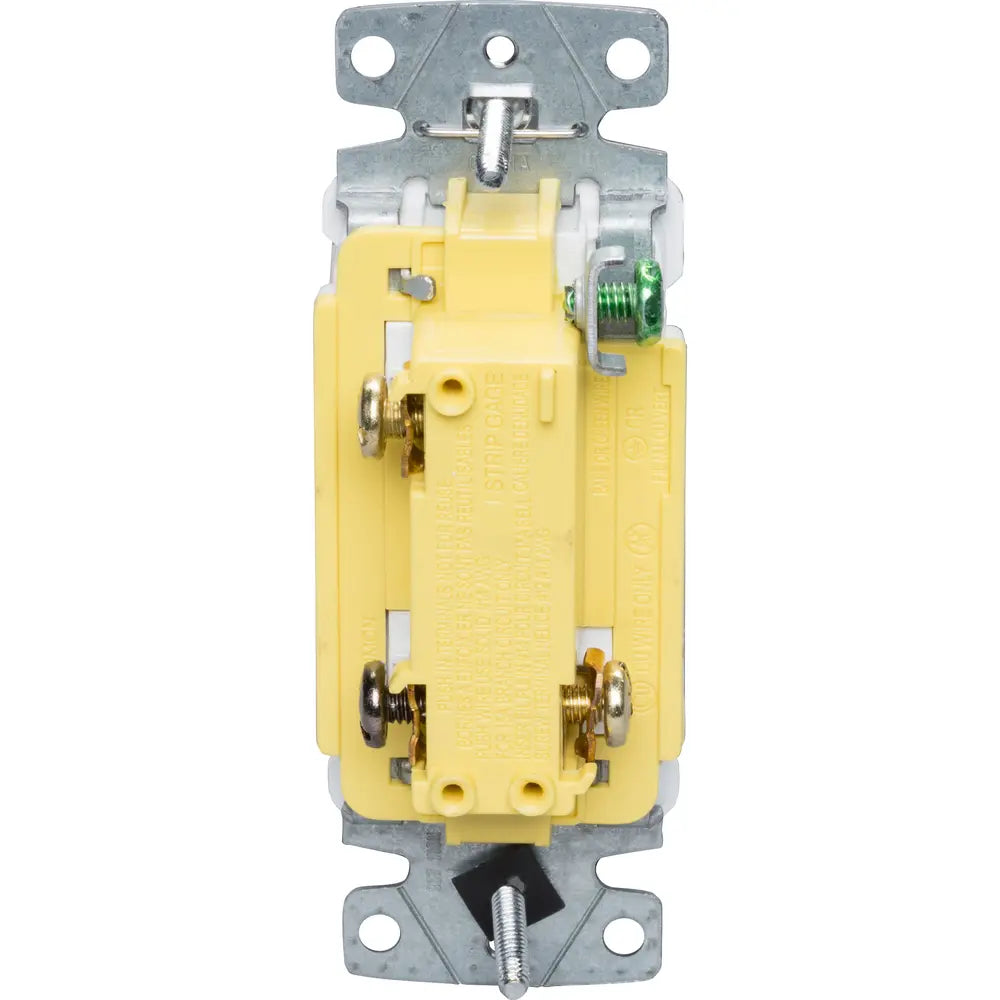 BRYANT BRYANT RSD315W Decorator Quiet Rocker Switch 15A 120/277 VAC REPLACEMENT MPN