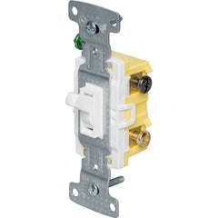 BRYANT BRYANT RS315W 15A TradeSelect Residential Grade Toggle Switch, 120VAC, 3-Pole, White