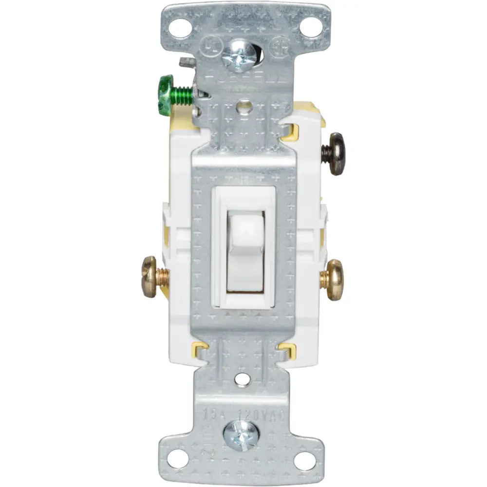 BRYANT BRYANT RS315W 15A TradeSelect Residential Grade Toggle Switch, 120VAC, 3-Pole, White