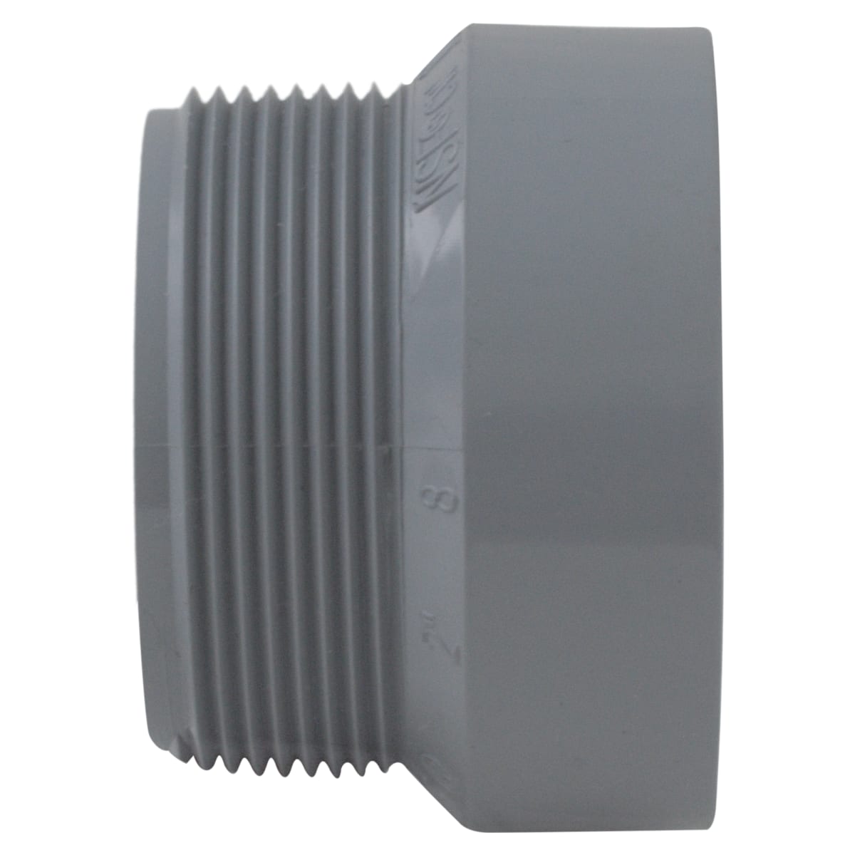CHARLOTTE PIPE Charlotte Pipe AW001090020C Plastic Adaptor, 2 Inch x 2 Inch, Male NPT Thread x Hub, Schedule 40