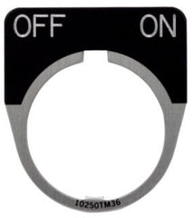 EATON Eaton 10250TM42 Legend Plate 0.1In 1.7In Round Black