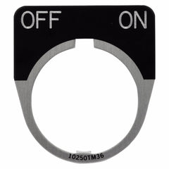 EATON Eaton 10250TM42 Legend Plate 0.1In 1.7In Round Black