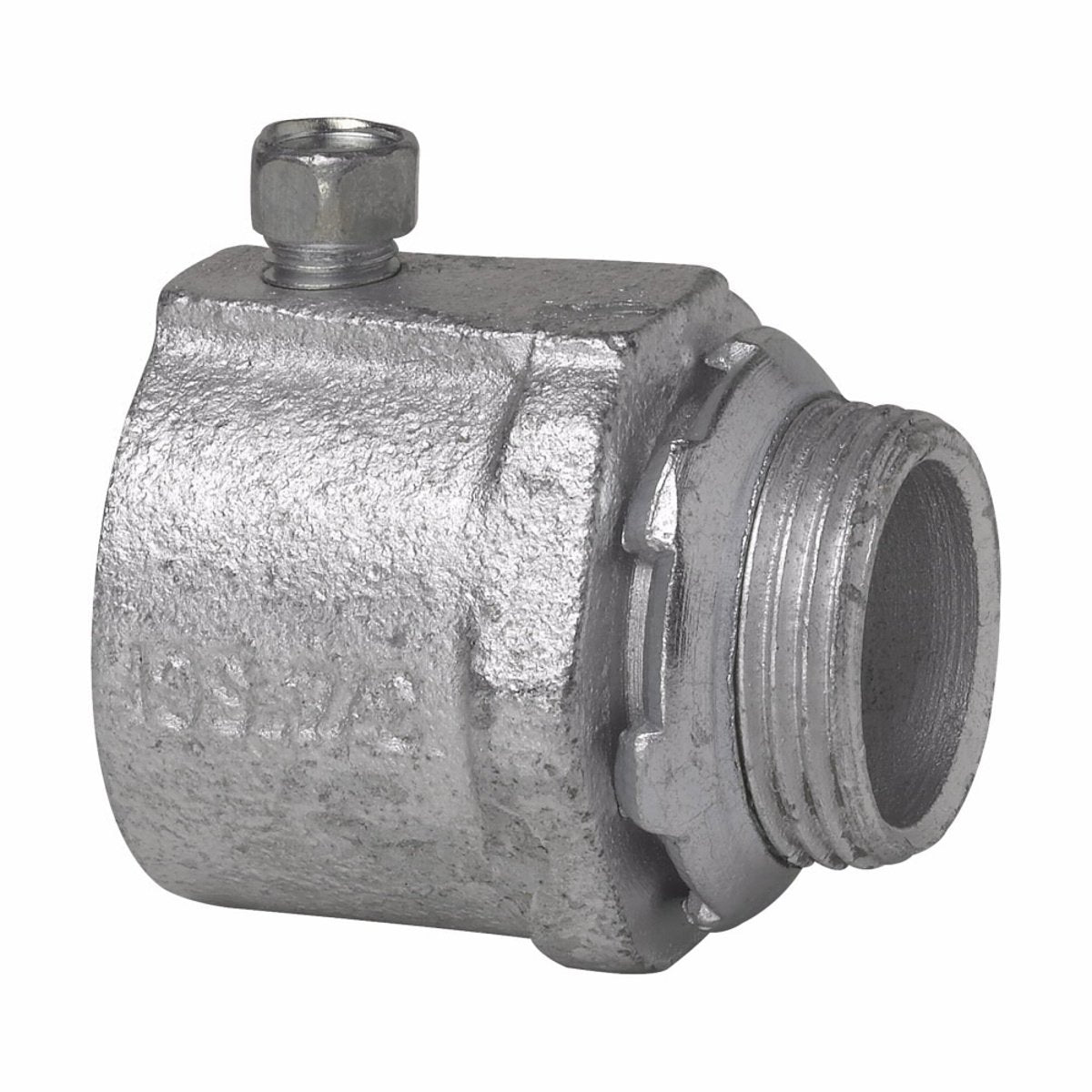 EATON Crouse-Hinds 155P Non-Insulated Setscrew Straight Connector, 2 in