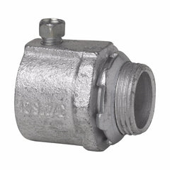 EATON Crouse-Hinds 155P Non-Insulated Setscrew Straight Connector, 2 in
