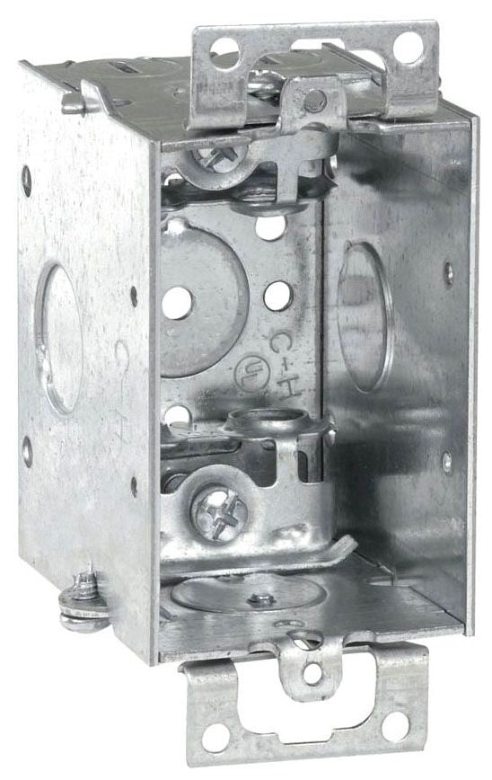 EATON Eaton TP178 Steel Gangable Switch Box with Ears and 12.5 Cu-in Capacity