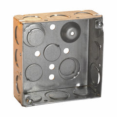 EATON Crouse-Hinds TP403 Square Outlet Box, 30.3 cu-in Capacity