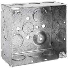 EATON Crouse-Hinds TP403 Square Outlet Box, 30.3 cu-in Capacity