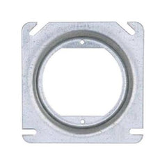 EATON Crouse-Hinds TP476 Square Box Cover 4 in Raised 1/2 Natural Steel