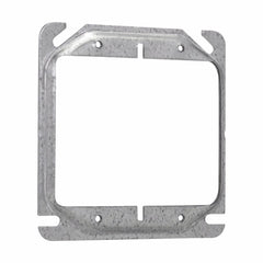 EATON Crouse-Hinds TP498 1/2 Raised Steel 2-Device Square Outlet Box Mud Ring