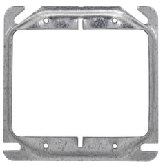 EATON Crouse-Hinds TP501 1-1/4 Raised Steel 2-Device Square Outlet Box Mud Ring