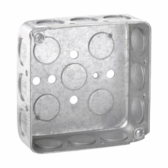 EATON Crouse-Hinds TP410 Square Outlet Box 4 In Width X 2-1/2 In Depth X 4 In Height