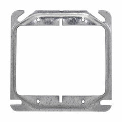 EATON Crouse-Hinds TP499 5/8 Raised Steel 2-Device Square Outlet Box Mud Ring