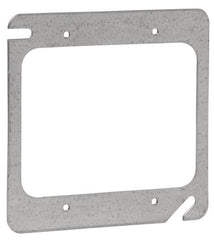 EATON Crouse-Hinds TP494 Steel 2-Device 4 Square Outlet Box Flat Mud Ring