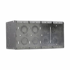 EATON Crouse-Hinds TP693 Welded Masonry Box, Steel, 88 cu-in Capacity, 4 Gangs, 32 Knockouts