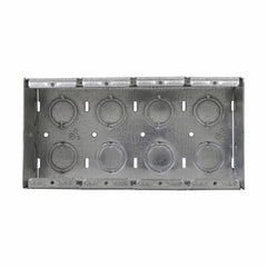 EATON Crouse-Hinds TP693 Welded Masonry Box, Steel, 88 cu-in Capacity, 4 Gangs, 32 Knockouts