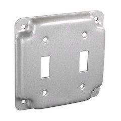 EATON Crouse-Hinds TP508 Square Surface Cover for Two Toggle Switches 5.5 Cubic Inch Capacity