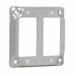 EATON Crouse-Hinds TP511 4 Square Surface Cover (2) GFCI Receptacles