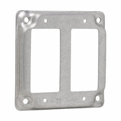 EATON Crouse-Hinds TP511 4 Square Surface Cover (2) GFCI Receptacles