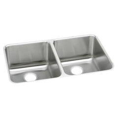 ELKAY Elkay ELUH361710 Lustertone Classic Stainless Steel 35-3/4 x 18-1/2 x 10, Equal Double Bowl Undermount Sink