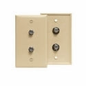 LEVITON Leviton 80782-I Wall Plate Standard Video 2 F Connector Ivory