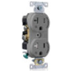 LEVITON Leviton TBR20-S2G Tamper Resistant Duplex Receptacle 20A-125V Gray