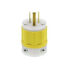LEVITON Leviton 5266-CY Cord Grip and Armored Connector 15 Amp 125 Volt NEMA 5-15P