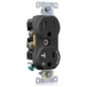 LEVITON Leviton TBR20-S1E Tamper Resistant Duplex Receptacle 2-Pole 3-Wire NEMA 5-20R