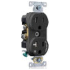 LEVITON Leviton TBR20-S1E Tamper Resistant Duplex Receptacle 2-Pole 3-Wire NEMA 5-20R