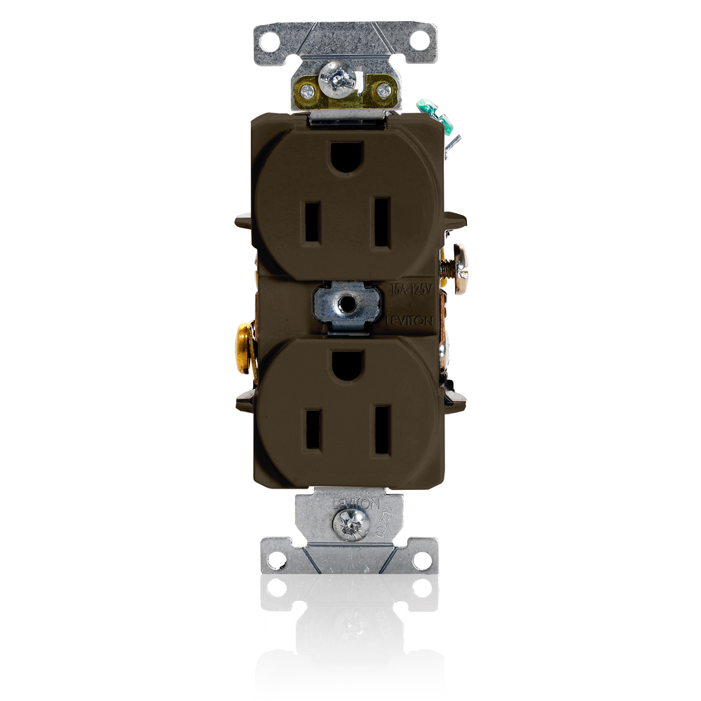 LEVITON Leviton 5262-S Straight Blade Duplex Receptacle 15A 125V 2P3W NEMA 5-15R
