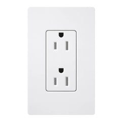 LUTRON Lutron CARS-15-TR-WH Lutron Claro Tamper-Resistant Duplex Receptacle 15A 125V