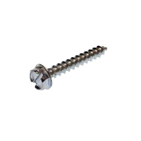 METALLICS Metallics JDS181 Self-Piercing Sheet Metal Screw, Imperial, #10, 3/4 in L, Slotted Drive, Indented Hex Washer Head