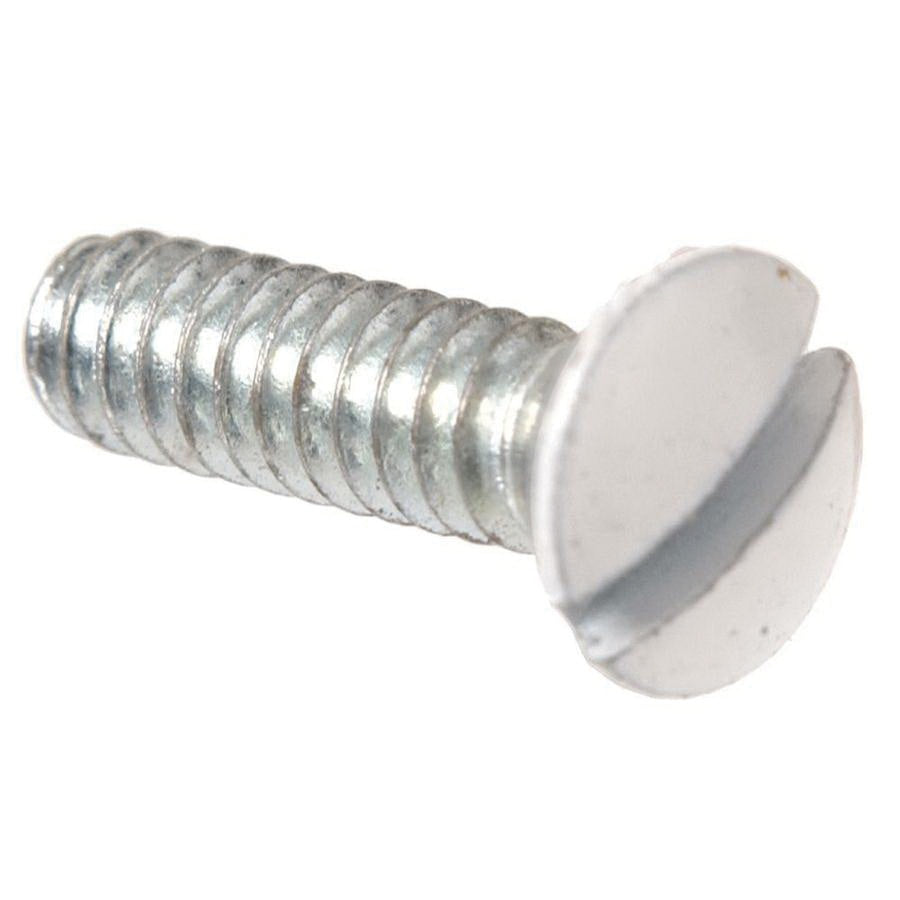 METALLICS Metallics SP282 Steel/Stainless Steel Slotted Drive Oval Head Fully Threaded Wallplate Screw #6 x 2-Inch