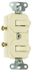 LEGRAND Pass & Seymour 690IG 2-Pole Combination Stacked Toggle Switches Device, Ivory