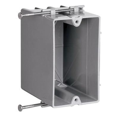 LEGRAND Pass & Seymour P122R Switch and Outlet Box, Single-Gang, Deep, With Threaded Mounting Holes