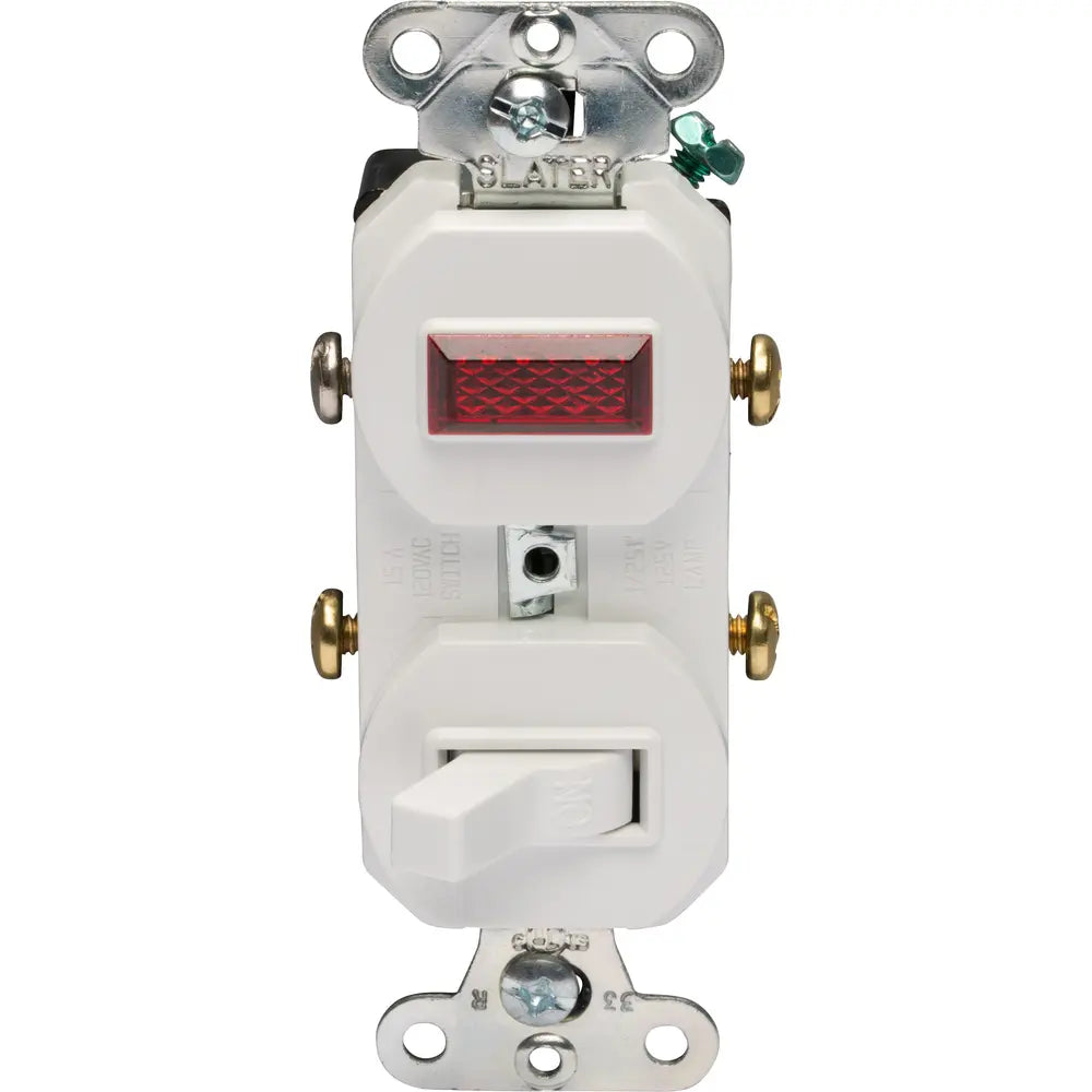LEGRAND Pass & Seymour 692WG Single-Pole Combination Switch and Pilot Light 15A 120/125VAC