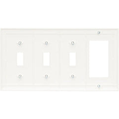 LEGRAND Pass Seymour SP326LA Combination Wall Plate 4-Gang Light Almond