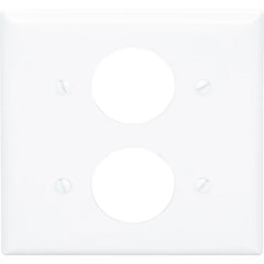 LEGRAND Pass & Seymour SP72W Single Receptacle Wall Plate, 2-Gang, White