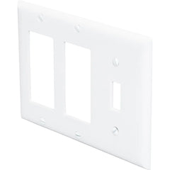 LEGRAND Pass & Seymour SP1262W 3-Gang Toggle and 2-Decorator Combination Plate White